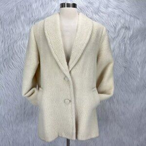 Vintage 50's 60's Alpaca Original Ivory‎ Peruvian Boutique Classic Jacket